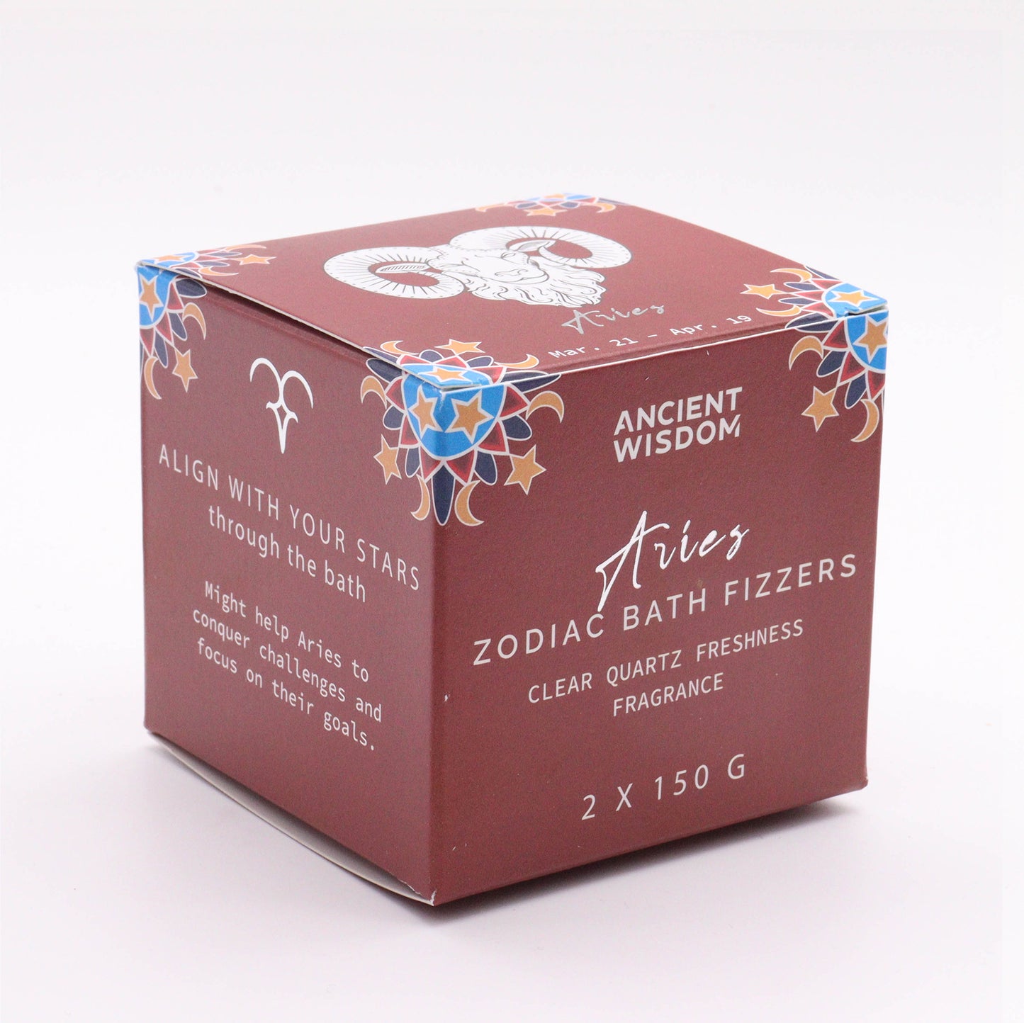 Aries Zodiac Bath Bombs - Set of 2 with Horoscope