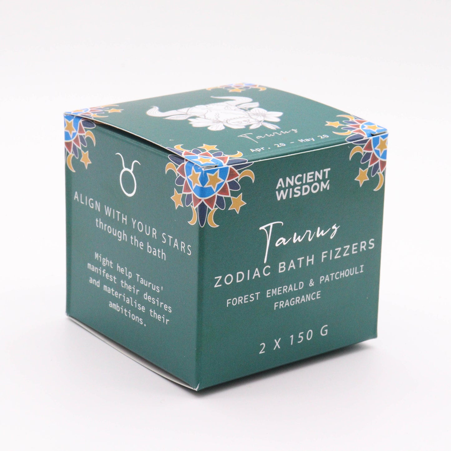 Taurus Zodiac Bath Bombs - Set of 2 with Horoscope