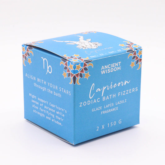 Capricorn Zodiac Bath Bombs – Set of 2 with Horoscope