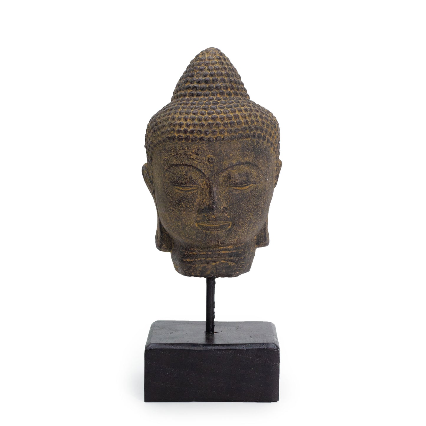 Stille Buddha Kopf auf Ständer – Grau