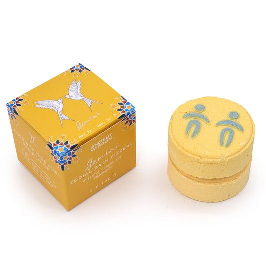 Gemini Zodiac Bath Bombs - Set of 2 with Horoscope