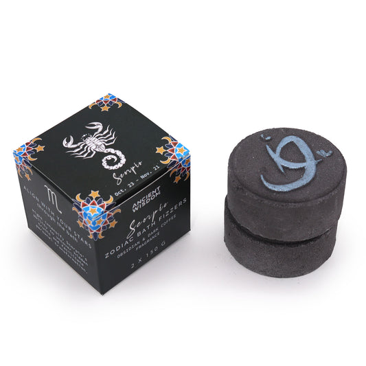 Scorpio Zodiac Bath Bombs - Set of 2 with Horoscope