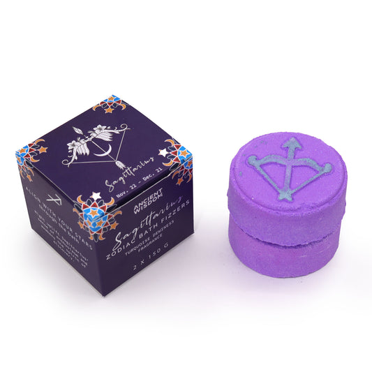 Sagittarius Zodiac Bath Bombs - Set of 2 with Horoscope