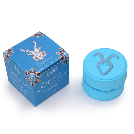 Capricorn Zodiac Bath Bombs – Set of 2 with Horoscope