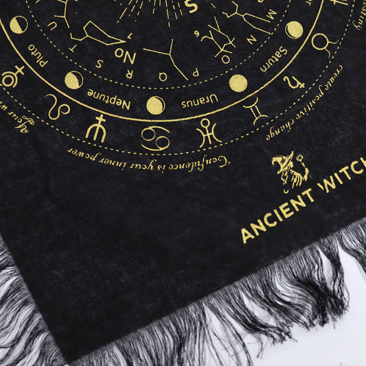 Allsehendes Auge – Pendel Wahrsagetuch – Schwarz & Gold