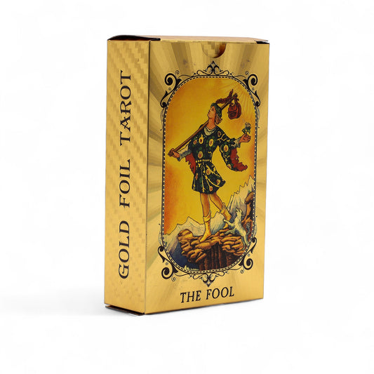 All-Seeing Eye Tarot Cards - Blue & Gold Foil Tarot Deck 78 Cards with Guidebook