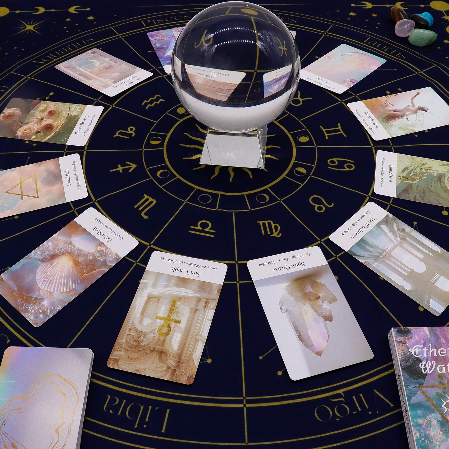 Tarot Reading Cloth Zodiac - Zodiac Altar Cloth 75x75 cm