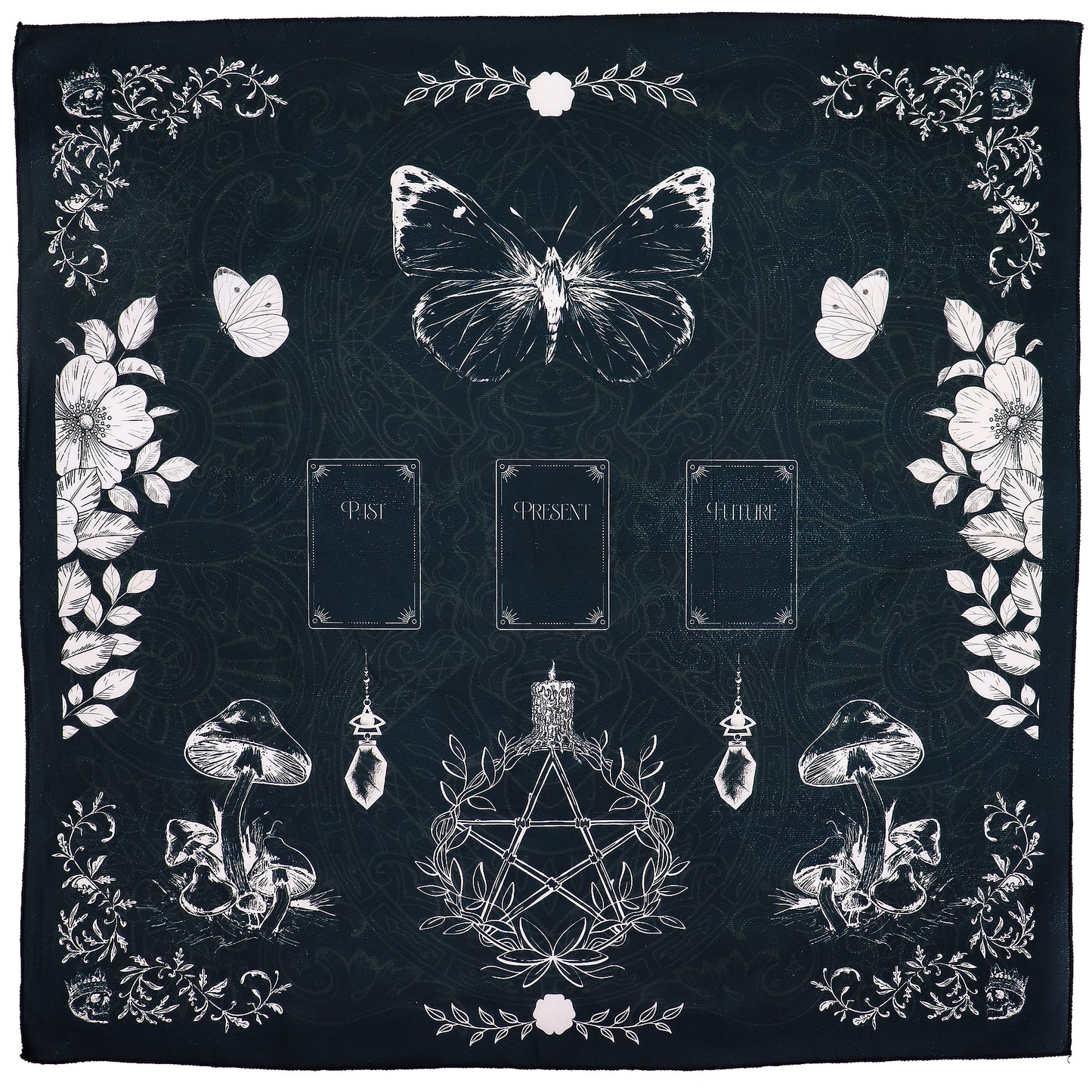 Tarot Reading Cloth Old Witch – Witchcraft Altar Cloth 75x75 cm