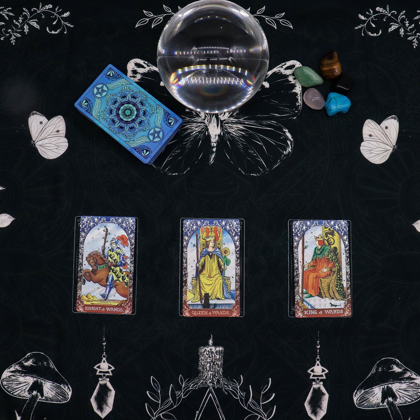 Tarot Reading Cloth Old Witch – Witchcraft Altar Cloth 75x75 cm
