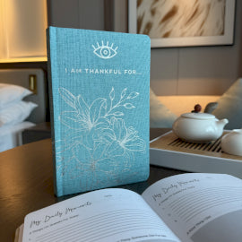 Manifestatie Blauw & Zilver Dankbaarheidsdagboek – 120 Pagina’s – Ik Ben Dankbaar Voor