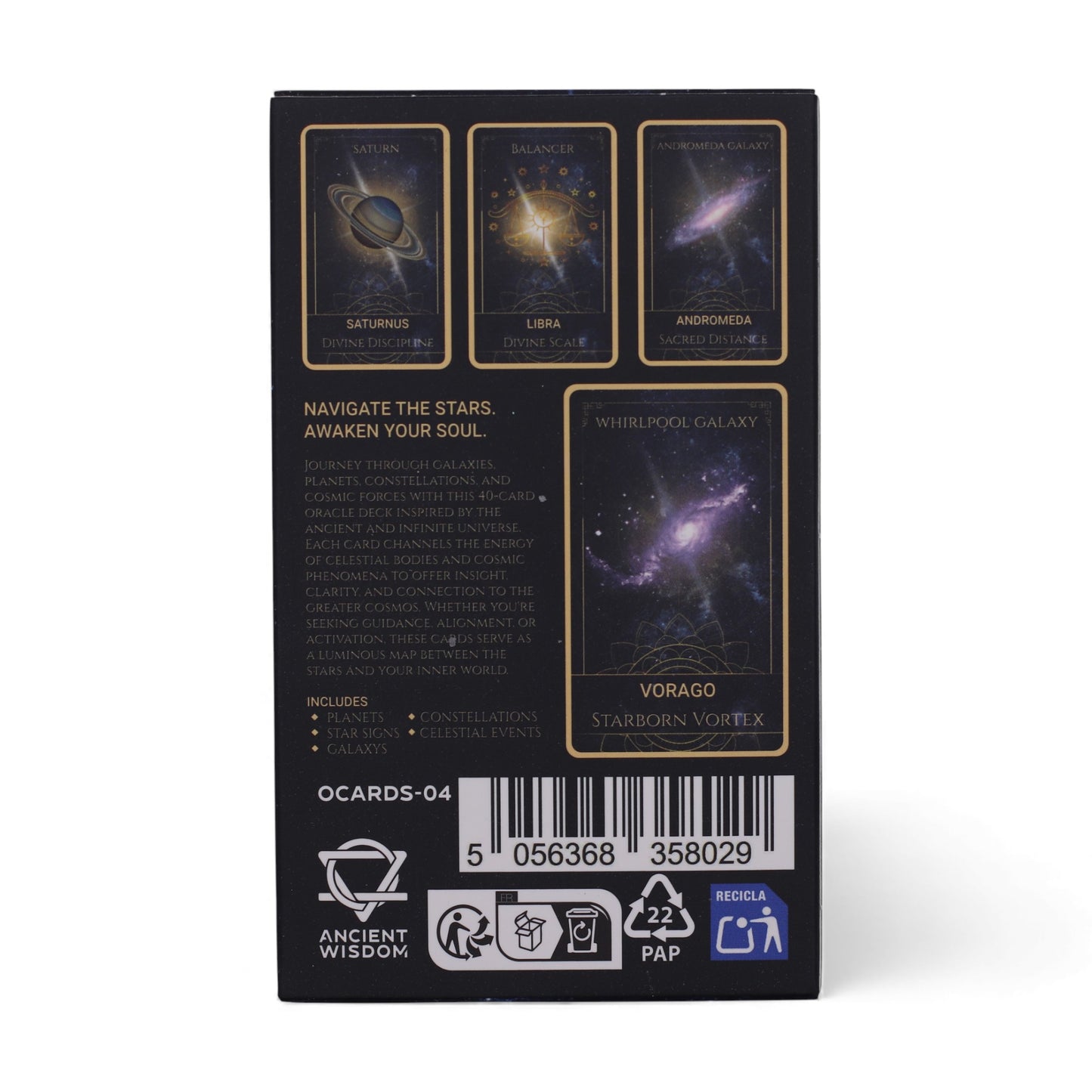 Celestial Energy Atlas Oracle Cards | Cosmos & Constellations | 40 Cards