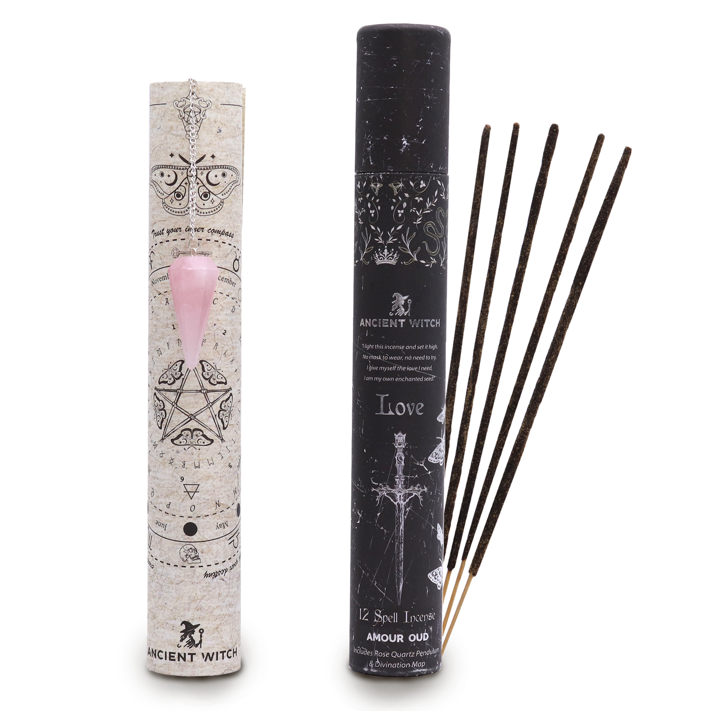 Ancient Witch Spell Incense Love | With Rose Quartz Pendulum | Amstercharmed