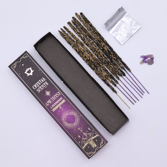 Amethyst Kristall Düfte Räucherwerk - Lavendel