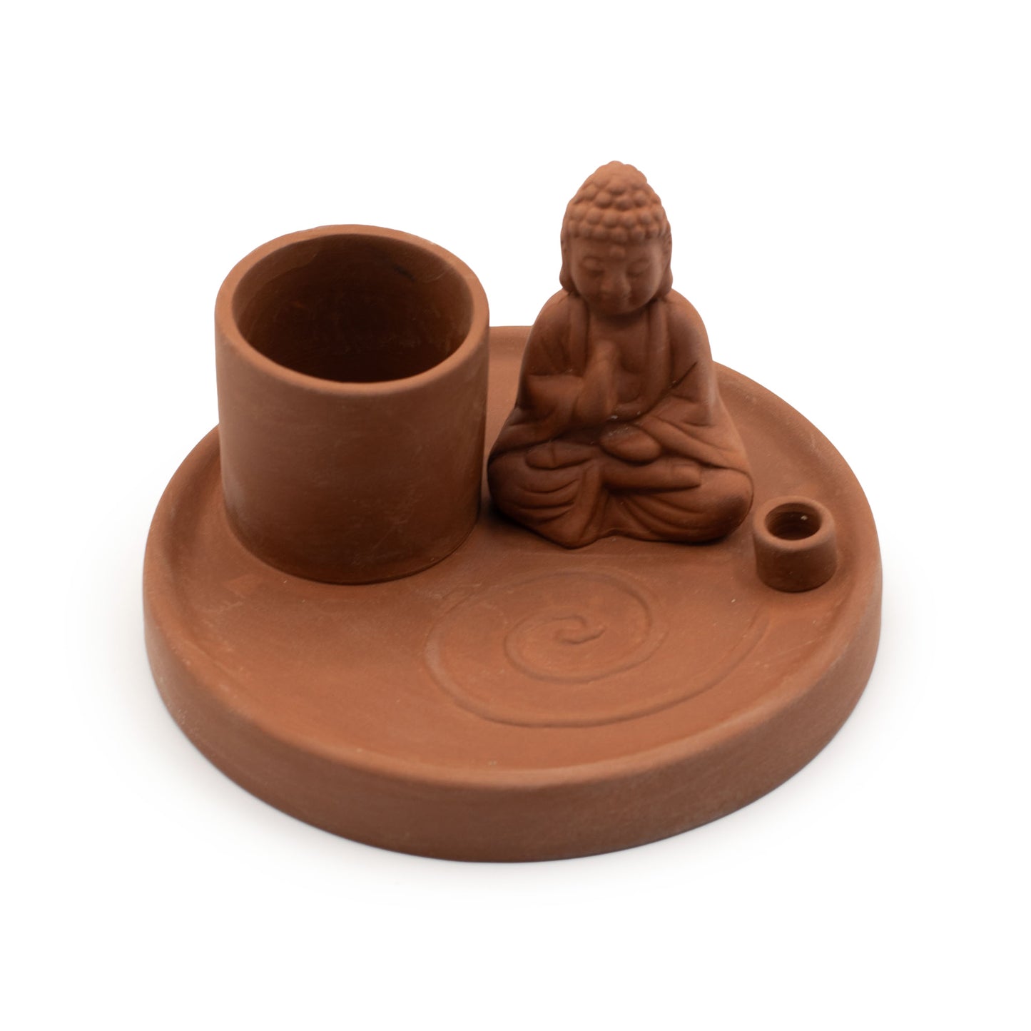 Buddha Incense Holder Terracotta | Ceramic Incense Plate | Amstercharmed