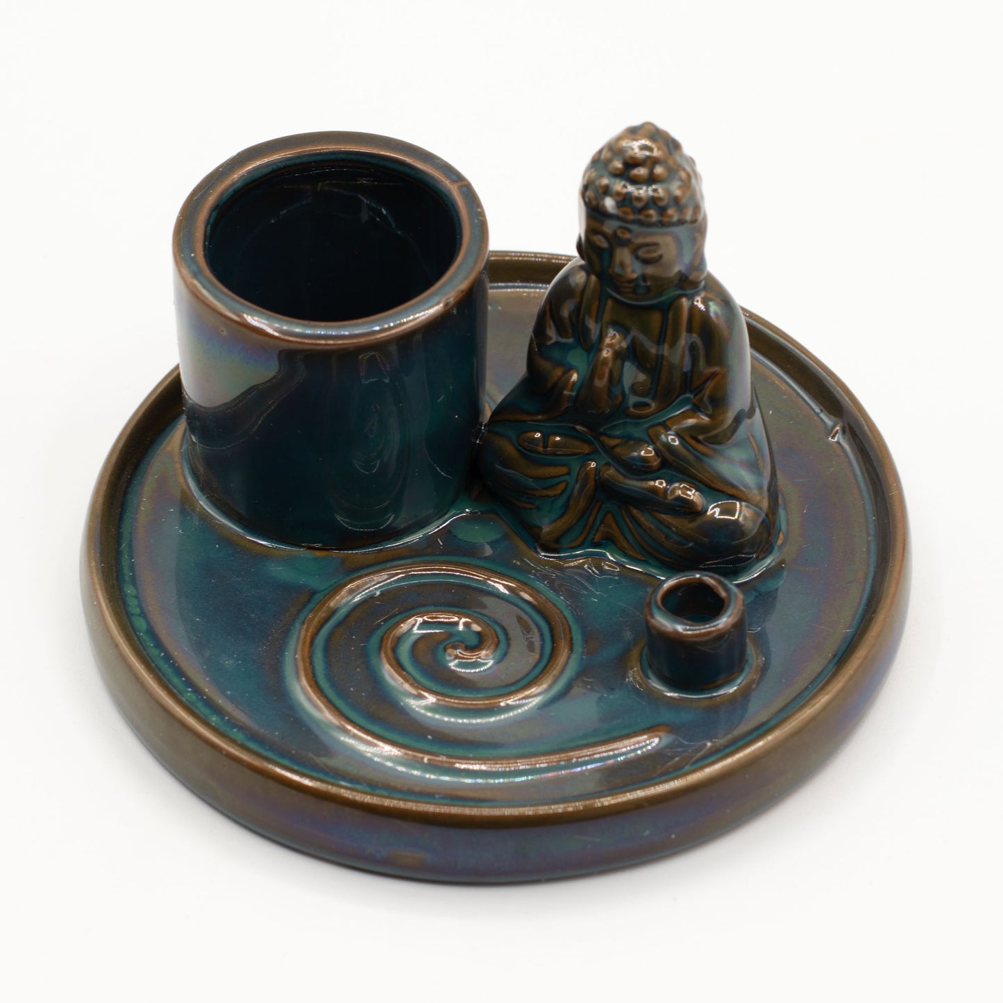 Buddha Incense Holder Ceramic Blue | Incense Plate | Amstercharmed