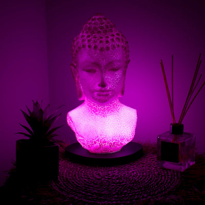 Buddha Büstenlampe Kirschknistern - Ovaler Sockel