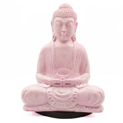 Meditatie Boeddha Lamp Cherry Crackle - Ovale Standaard