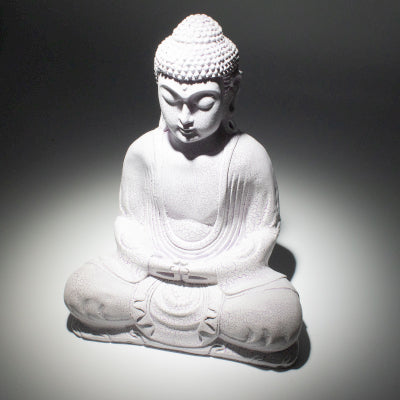 Meditations-Buddha-Lampe Lavendel Crackle - Ovaler Ständer