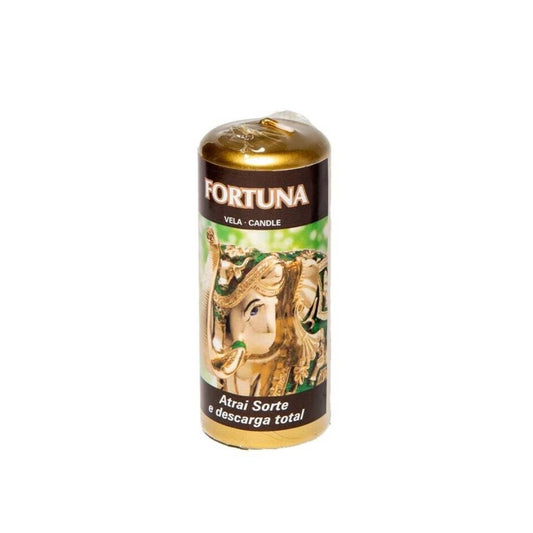 Fortuna Pillar Candle 4.8x12cm – Attracting Luck, Fortune & Abundance