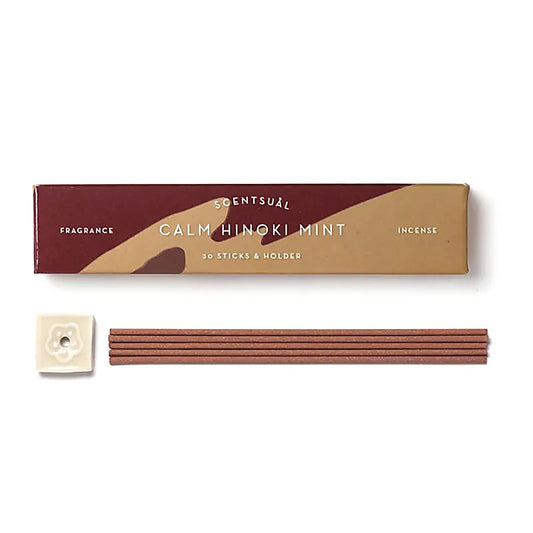 Scentsual Incense Calm Hinoki Mint | 30 Sticks | Nippon Kodo