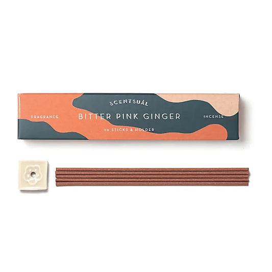 Scentsual Incense Bitter Rose Ginger | 30 Sticks | Nippon Kodo