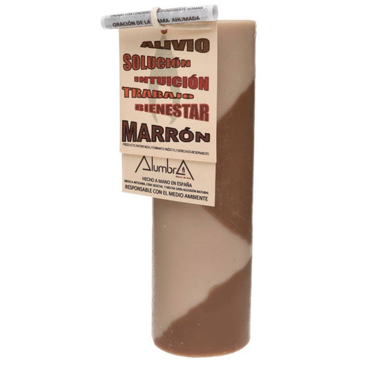 Handmade Soy Candle - Brown & Work