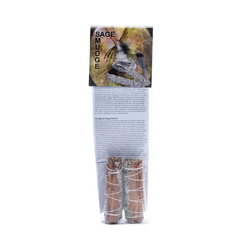 White Sage Smudge with Cinnamon | Set of 2 (S) | Amstercharmed
