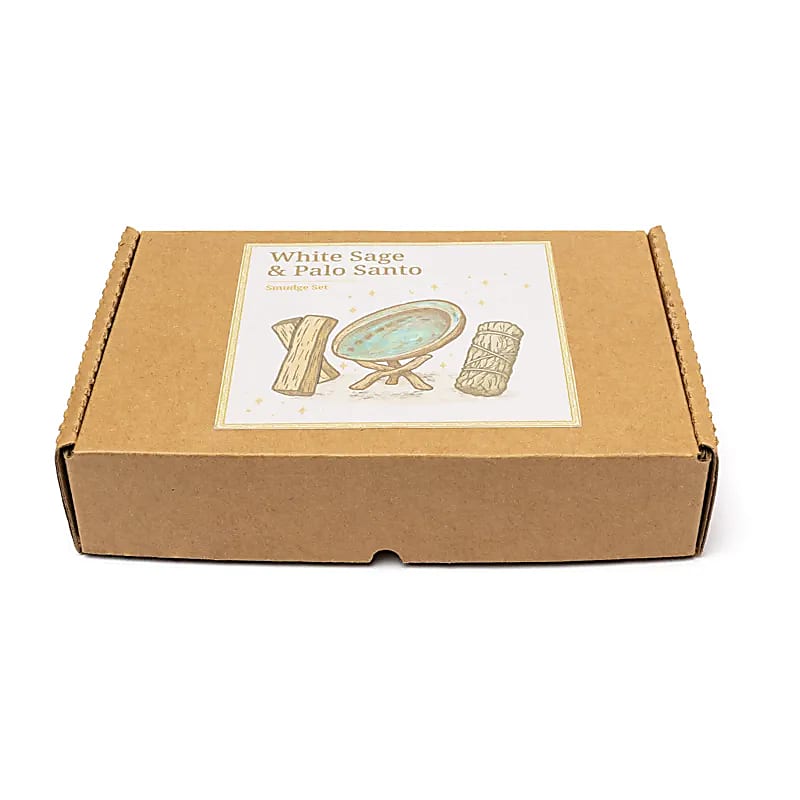 Smudge Kit | White Sage & Palo Santo with Abalone Shell | Amstercharmed