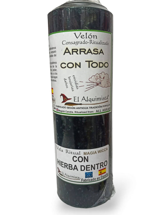 Ritual Cleansing Candle with Herbs & Oil – Wipe Everything Away | El Alquimista