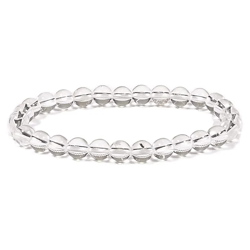 Bracelet rock crystal Bead diameter cm ±0.6