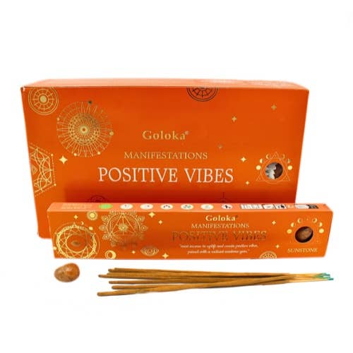 Goloka Manifestation Positive Vibes Incense with Gemstone