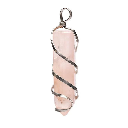 Rose Quartz point pendant