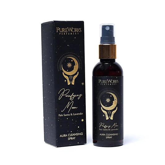 PureWorks Purifying Moon – Palo Santo & Lavender Room Spray for Aura & Space Cleansing
