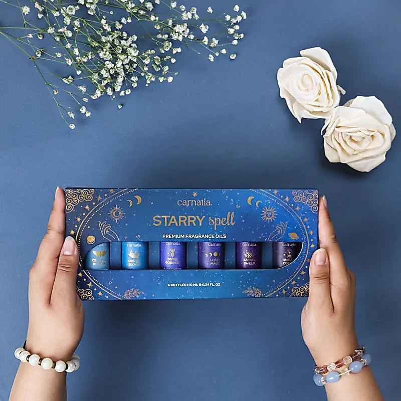 Carnatia Starry Spell Duftöl-Geschenkset – 6 Düfte in Geschenkbox