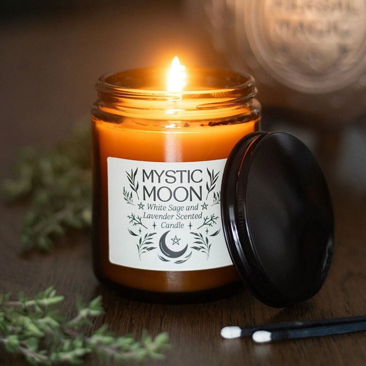 Mystic Moon Geurkaars met Salie & Lavendel