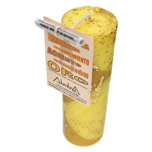 Handgemachte Farbige Kerze Gold — Glück, Anerkennung & Erfolg