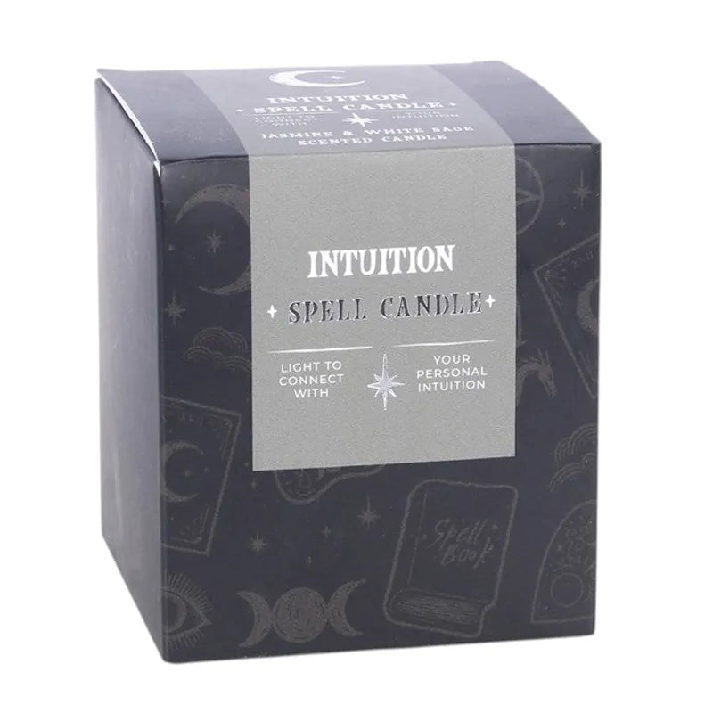 Intuition Spell Candle met Jasmijn & Witte Salie
