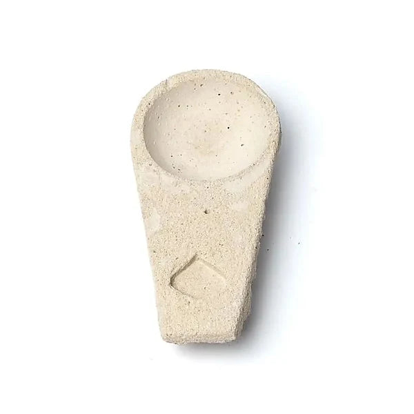 Sagrada Madre Wierookbrander Cement Pastelgeel Handgreep 9 cm Kom Ø 8 cm