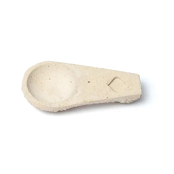 Sagrada Madre Wierookbrander Cement Pastelgeel Handgreep 9 cm Kom Ø 8 cm