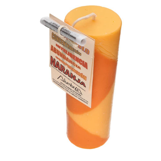 Handgemachte Farbkerze Orange — Konzentration, Intelligenz & Fülle