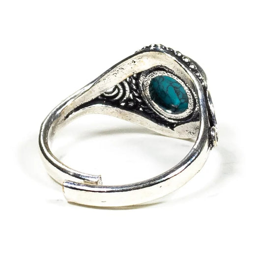 Adjustable Ring with Turquoise Stone | Spiritual Jewelry