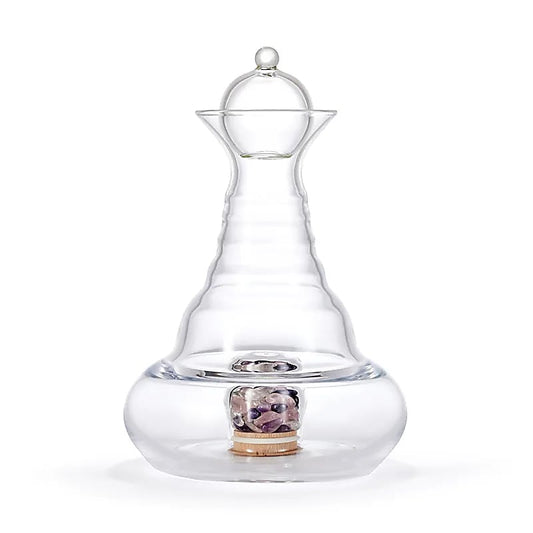 Vitalwasserkaraffe Alladin – 1,2L | Amethyst, Bergkristall & Rosenquarz