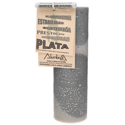 Handmade Colored Candle – Silver & Clairvoyance