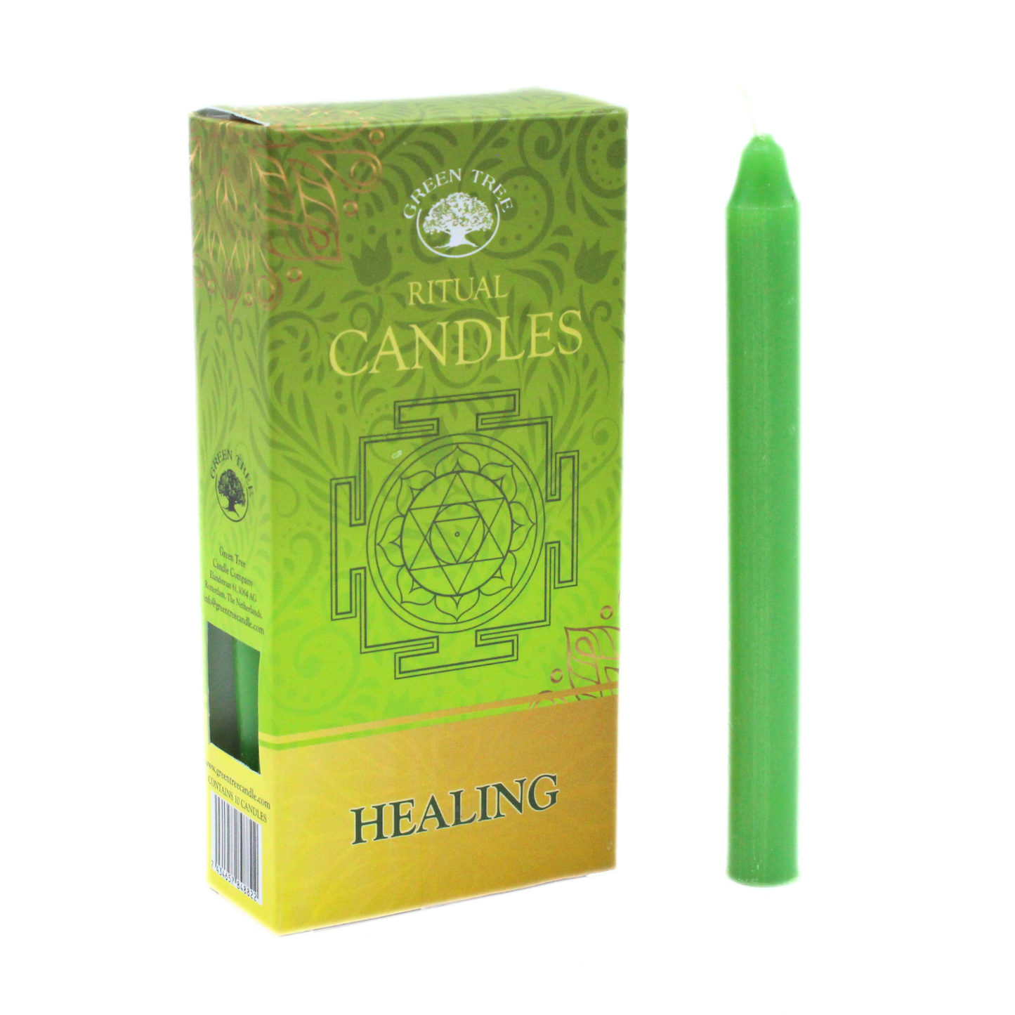 Green Tree Healing Ritualkerzen – Set à 10