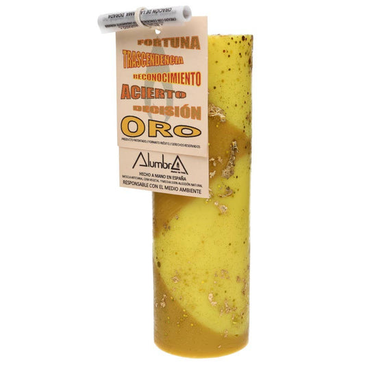 Handgemachte Farbige Kerze Gold — Glück, Anerkennung & Erfolg