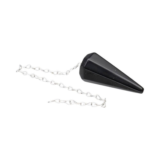 Faceted Obsidian Pendulum