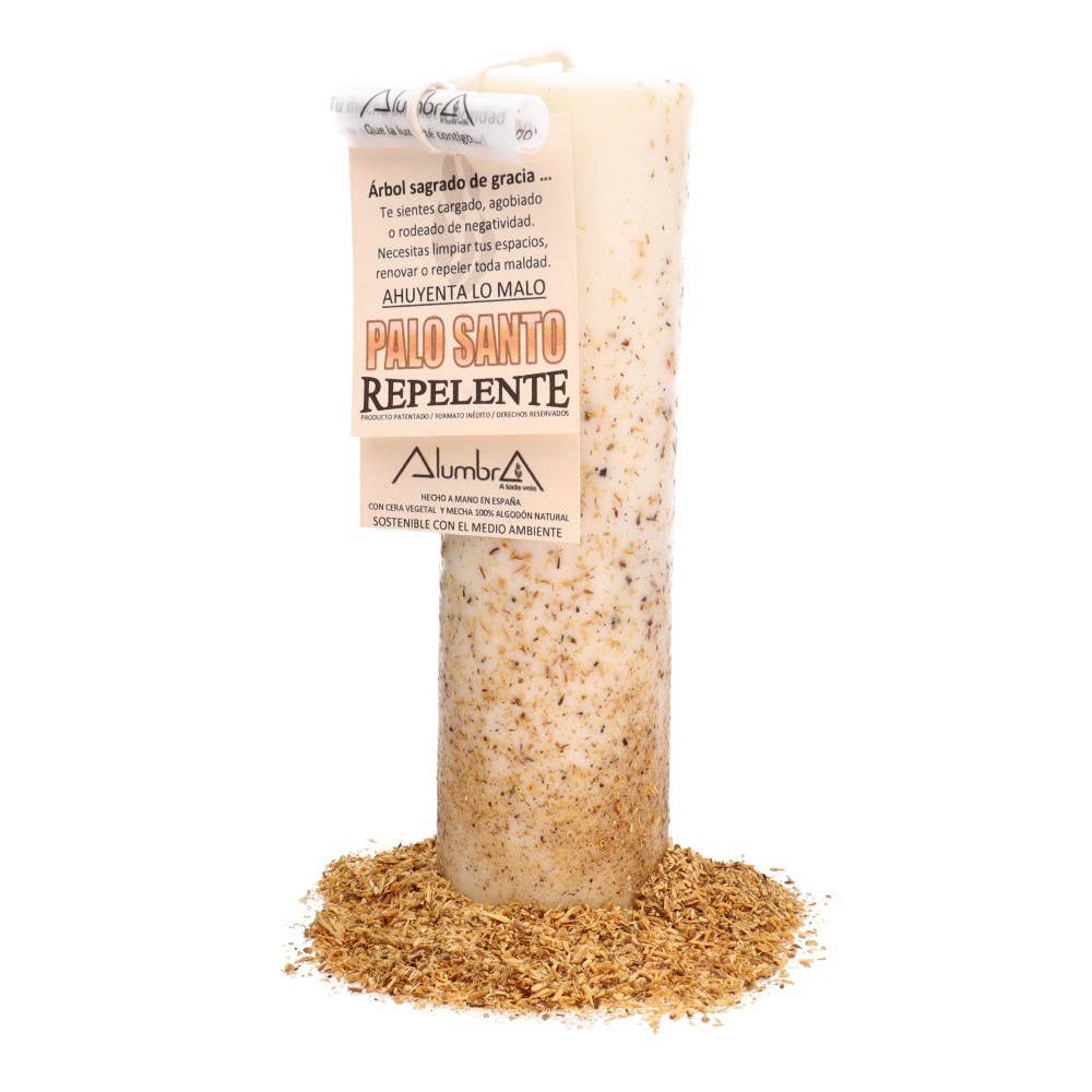 Handgefertigte Palo Santo Kerze – Reinigt Räume & vertreibt das Böse