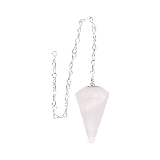 Faceted Rose Quartz Pendulum