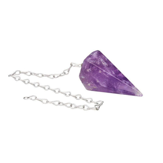Faceted Amethyst Pendulum