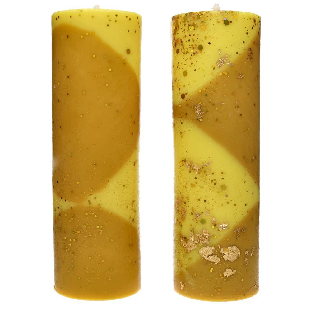 Handgemachte Farbige Kerze Gold — Glück, Anerkennung & Erfolg